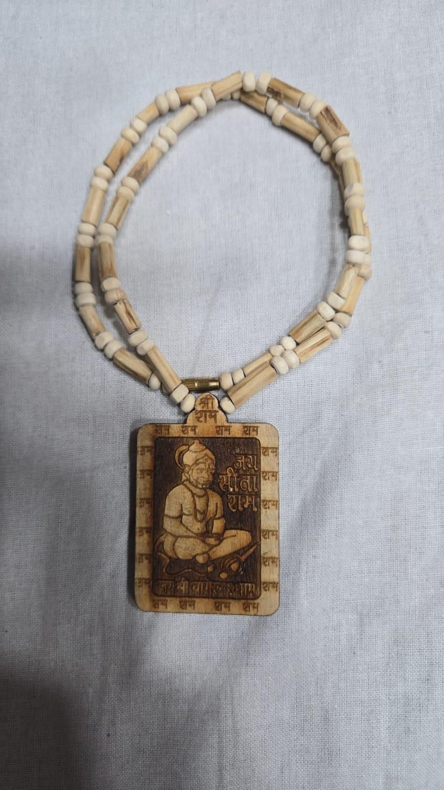 Tulsi Kanthi Mala With Hanuman ji Locket Pendant ( Pack Of 2)