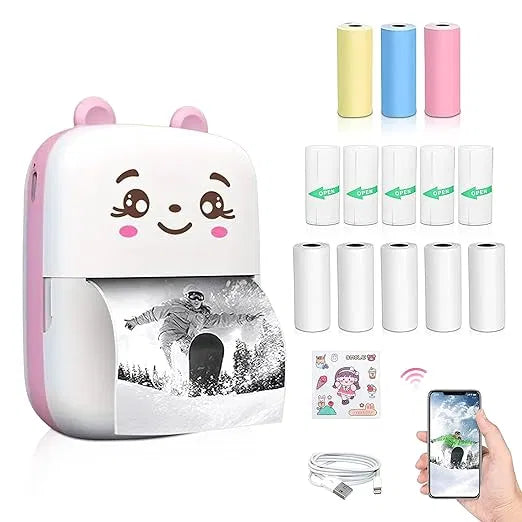 Bluetooth Mini Printer for Students | Inkless Wireless Thermal Printer